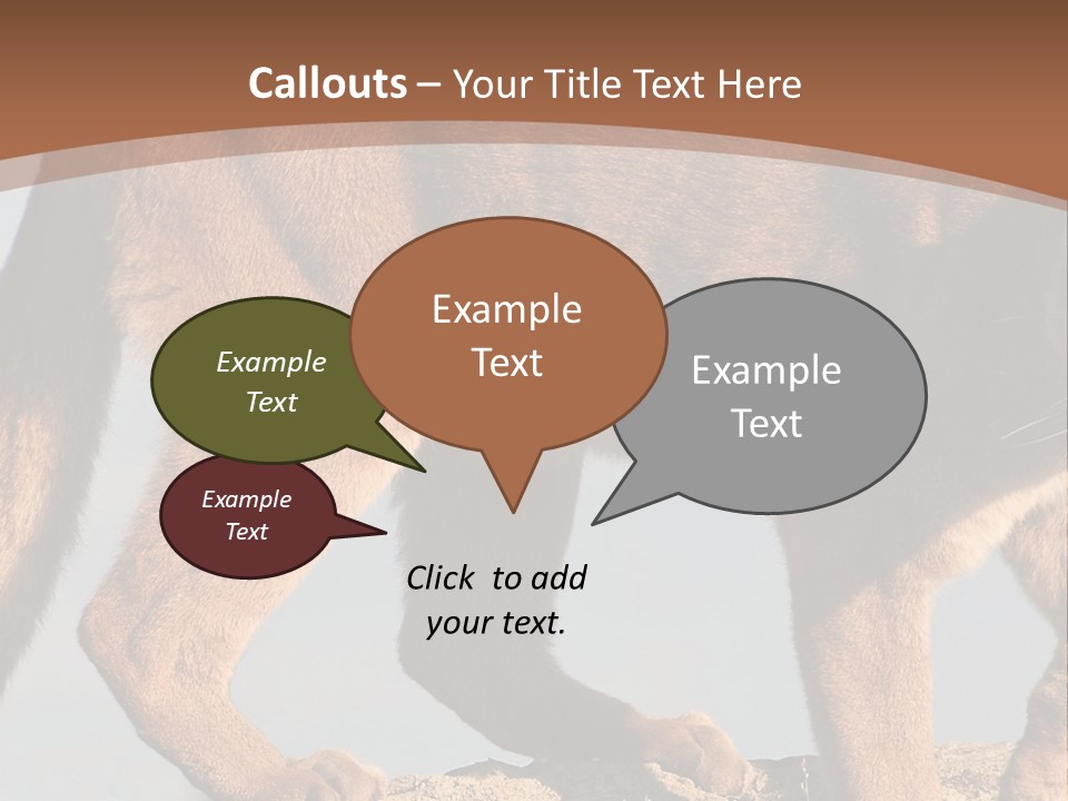A Mountain Lion Walking Across A Desert Landscape PowerPoint Template