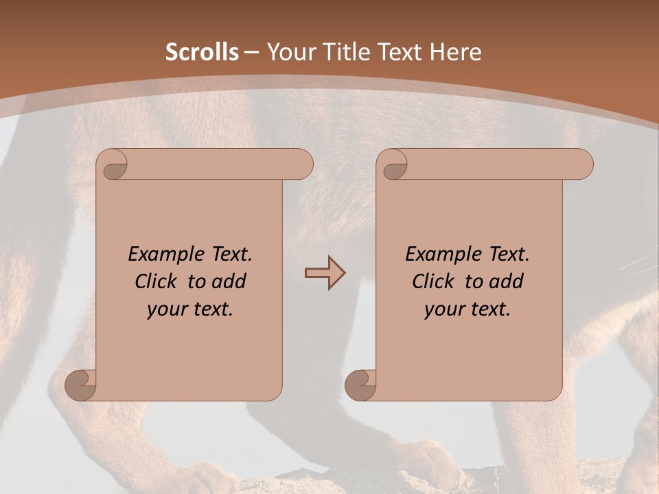 A Mountain Lion Walking Across A Desert Landscape PowerPoint Template
