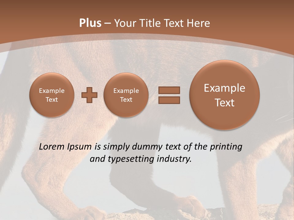 A Mountain Lion Walking Across A Desert Landscape PowerPoint Template