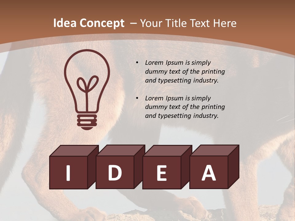 A Mountain Lion Walking Across A Desert Landscape PowerPoint Template