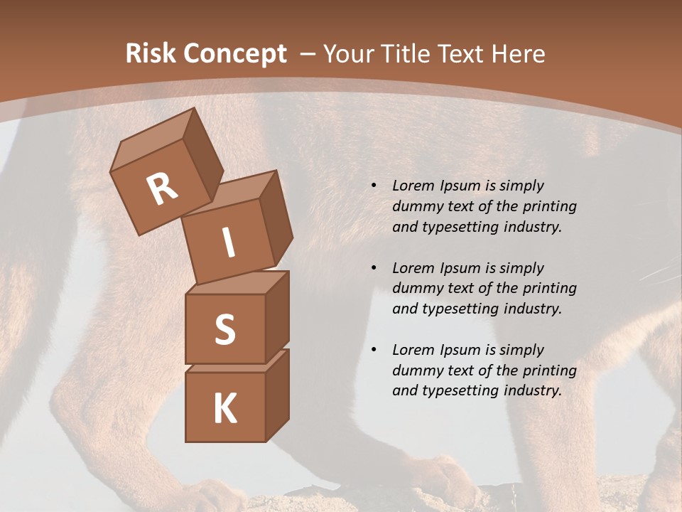 A Mountain Lion Walking Across A Desert Landscape PowerPoint Template