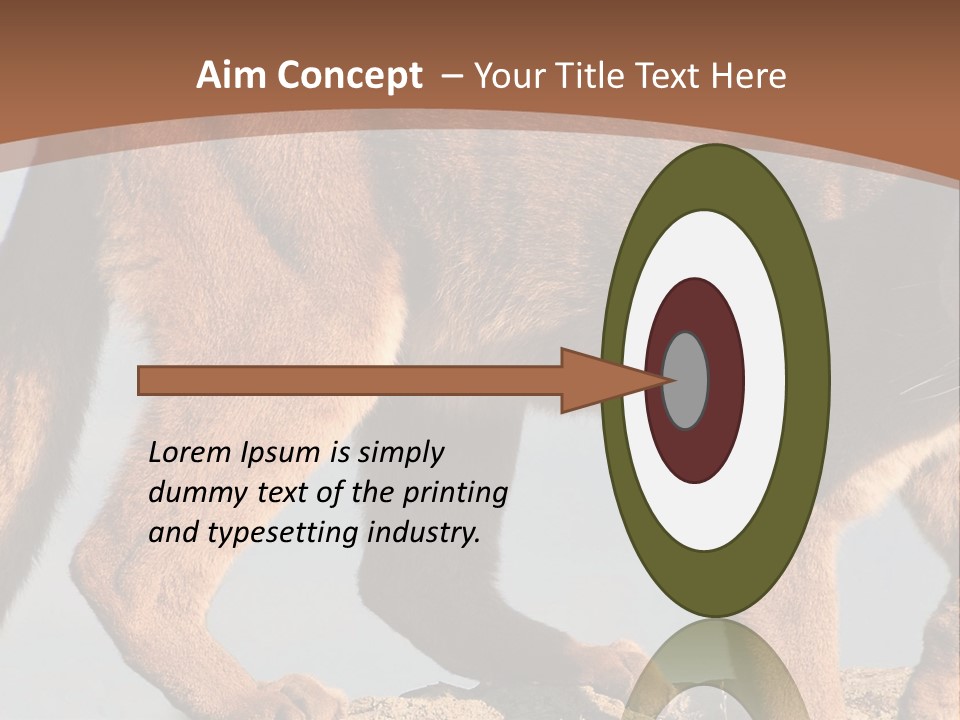 A Mountain Lion Walking Across A Desert Landscape PowerPoint Template
