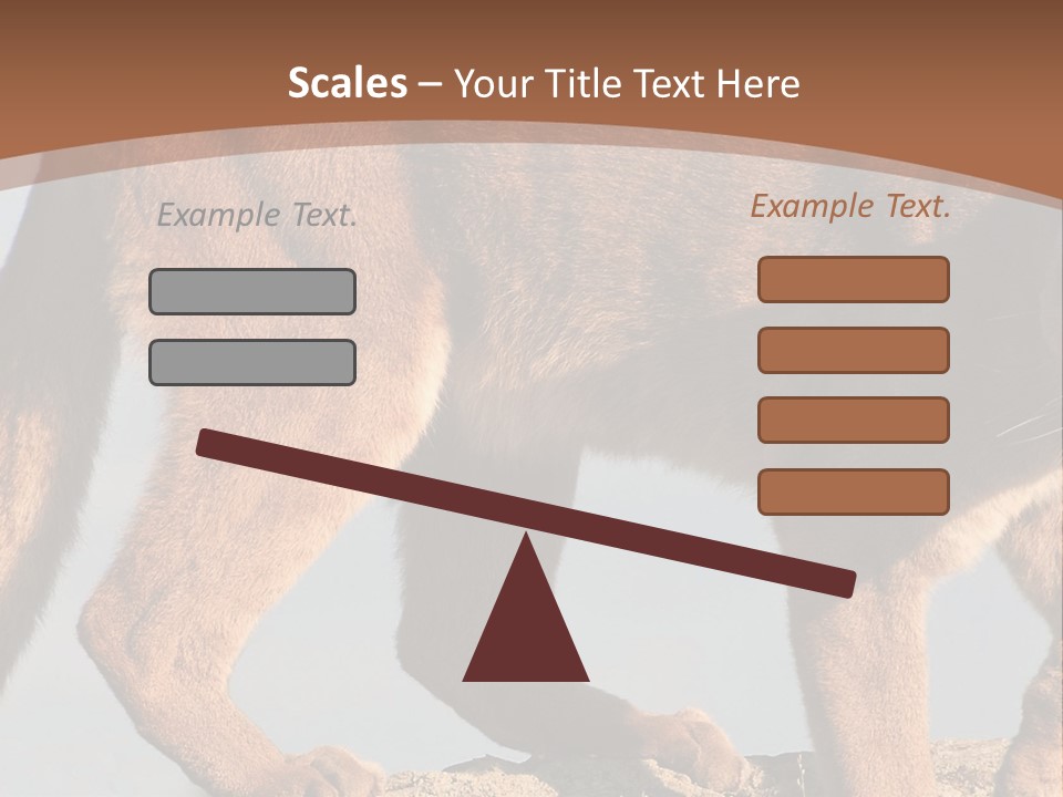 A Mountain Lion Walking Across A Desert Landscape PowerPoint Template