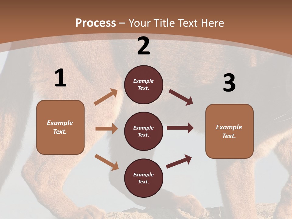 A Mountain Lion Walking Across A Desert Landscape PowerPoint Template