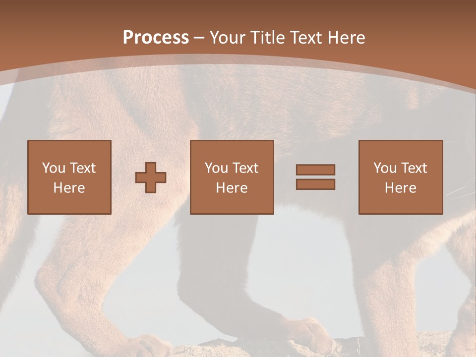 A Mountain Lion Walking Across A Desert Landscape PowerPoint Template