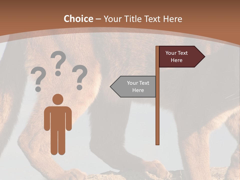 A Mountain Lion Walking Across A Desert Landscape PowerPoint Template