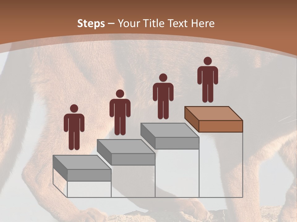 A Mountain Lion Walking Across A Desert Landscape PowerPoint Template