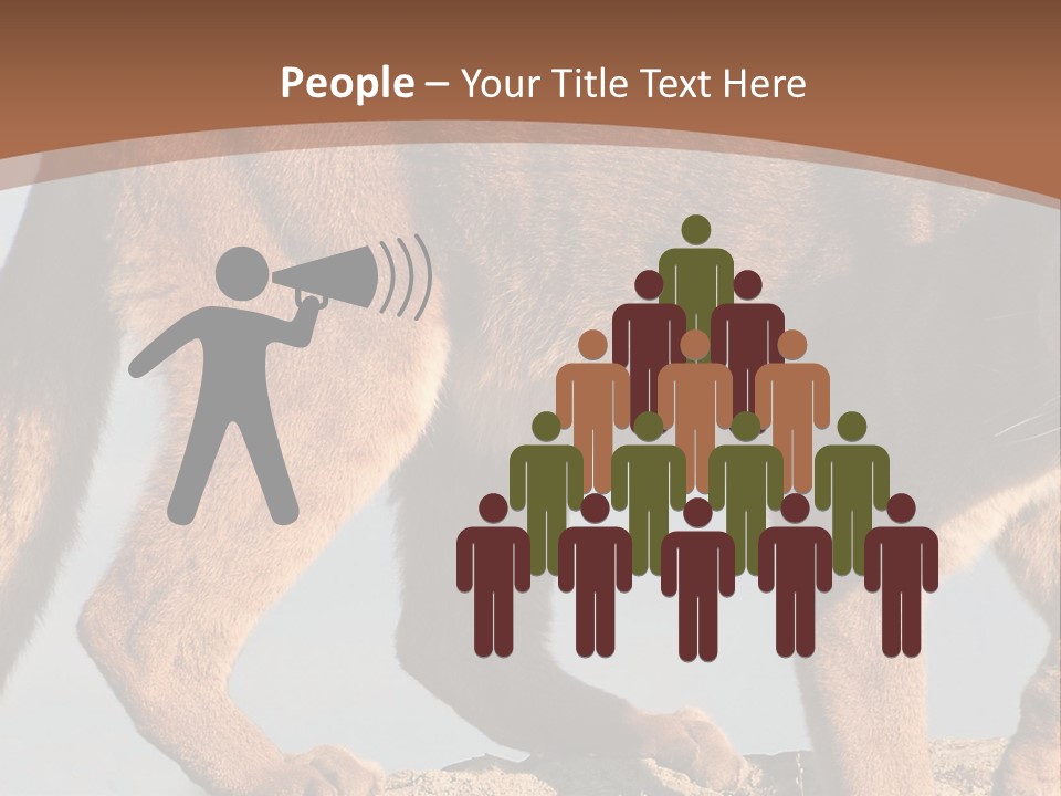 A Mountain Lion Walking Across A Desert Landscape PowerPoint Template