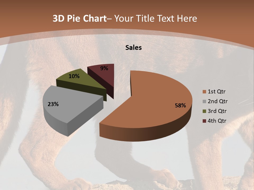 A Mountain Lion Walking Across A Desert Landscape PowerPoint Template