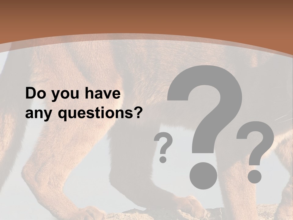 A Mountain Lion Walking Across A Desert Landscape PowerPoint Template