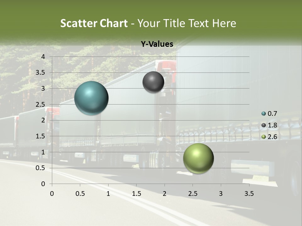 A Semi Truck Driving Down A Road With Trees In The Background PowerPoint Template