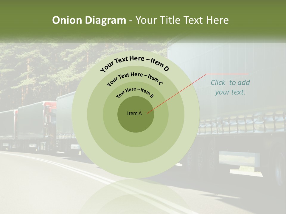A Semi Truck Driving Down A Road With Trees In The Background PowerPoint Template