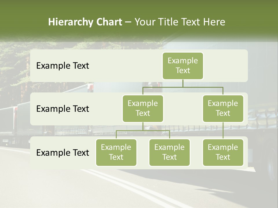 A Semi Truck Driving Down A Road With Trees In The Background PowerPoint Template