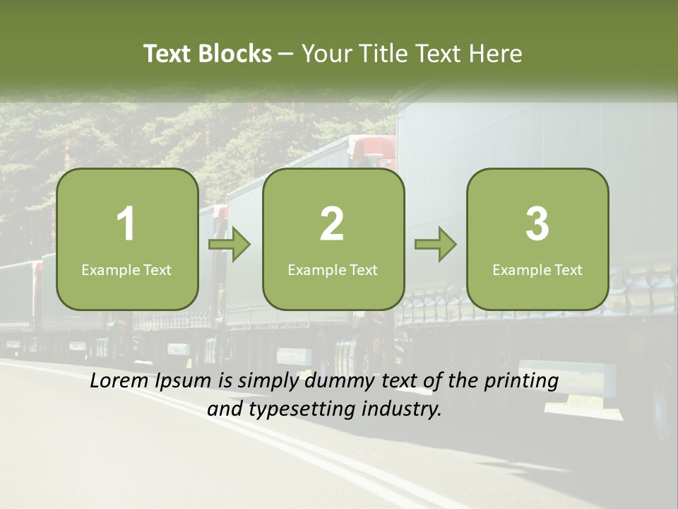 A Semi Truck Driving Down A Road With Trees In The Background PowerPoint Template