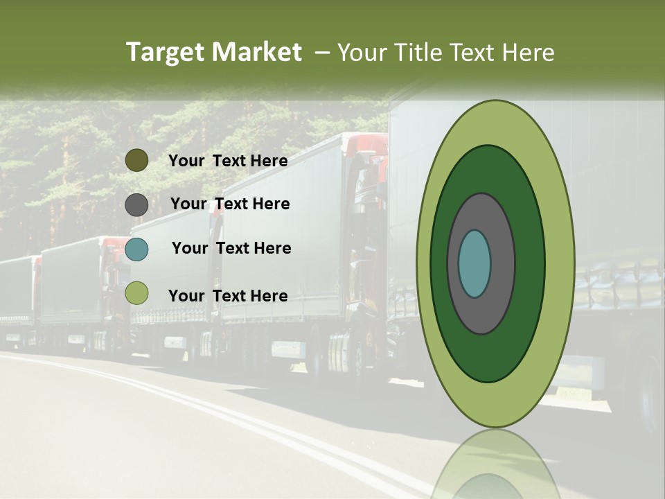 A Semi Truck Driving Down A Road With Trees In The Background PowerPoint Template