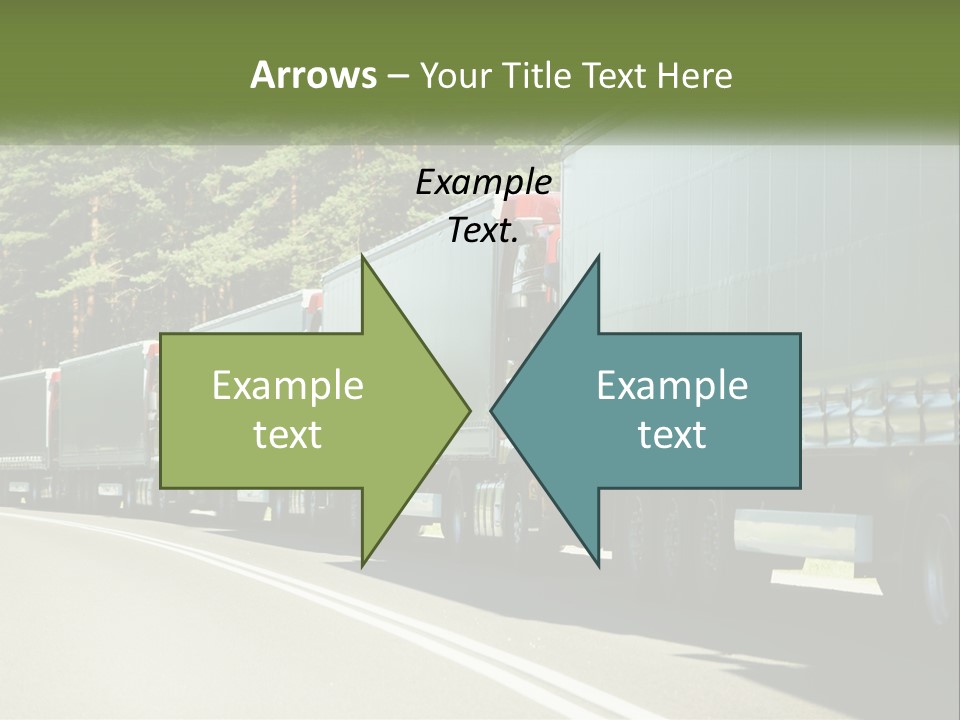 A Semi Truck Driving Down A Road With Trees In The Background PowerPoint Template