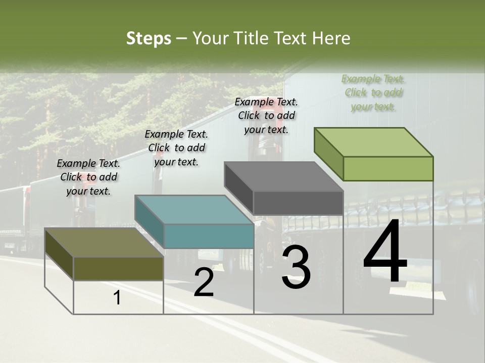 A Semi Truck Driving Down A Road With Trees In The Background PowerPoint Template