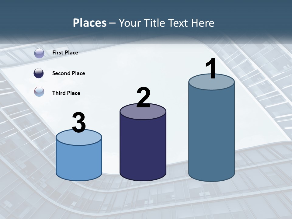 A Blue Building Powerpoint Presentation Template PowerPoint Template