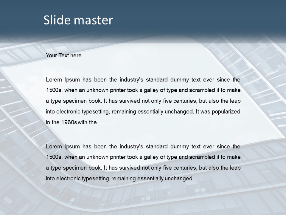 A Blue Building Powerpoint Presentation Template PowerPoint Template