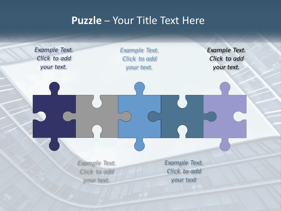 A Blue Building Powerpoint Presentation Template PowerPoint Template