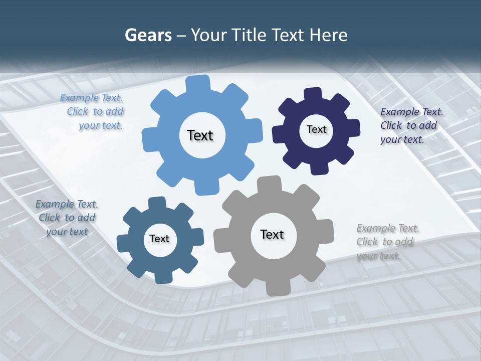 A Blue Building Powerpoint Presentation Template PowerPoint Template