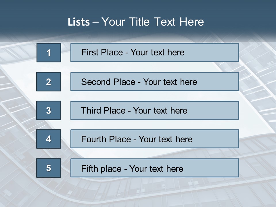 A Blue Building Powerpoint Presentation Template PowerPoint Template