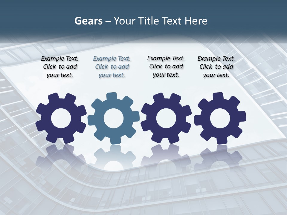 A Blue Building Powerpoint Presentation Template PowerPoint Template