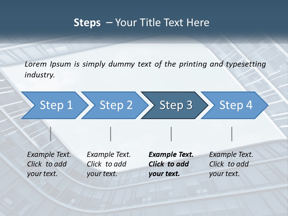 A Blue Building Powerpoint Presentation Template PowerPoint Template