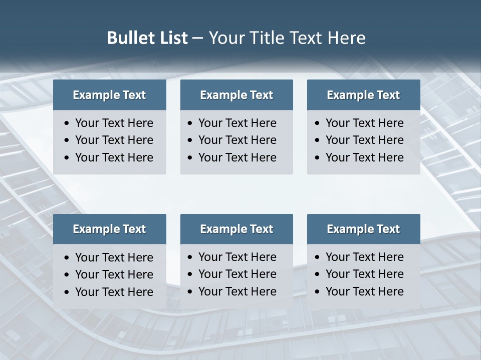 A Blue Building Powerpoint Presentation Template PowerPoint Template