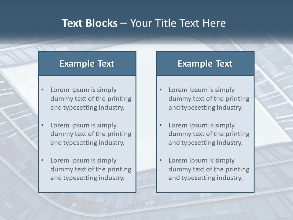A Blue Building Powerpoint Presentation Template PowerPoint Template