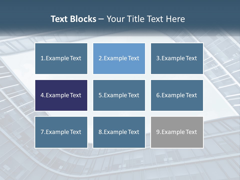 A Blue Building Powerpoint Presentation Template PowerPoint Template