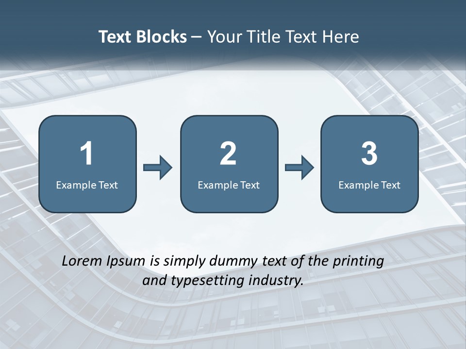 A Blue Building Powerpoint Presentation Template PowerPoint Template