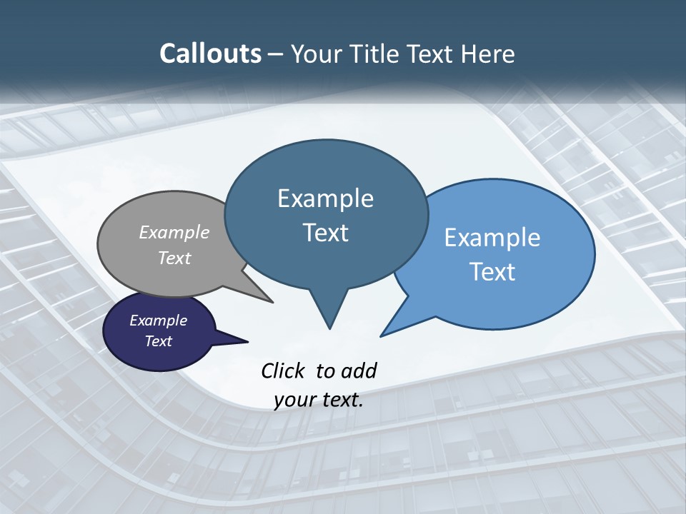 A Blue Building Powerpoint Presentation Template PowerPoint Template
