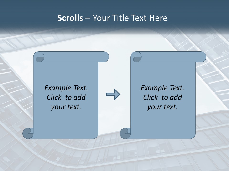 A Blue Building Powerpoint Presentation Template PowerPoint Template
