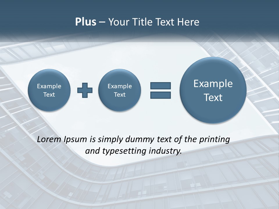A Blue Building Powerpoint Presentation Template PowerPoint Template
