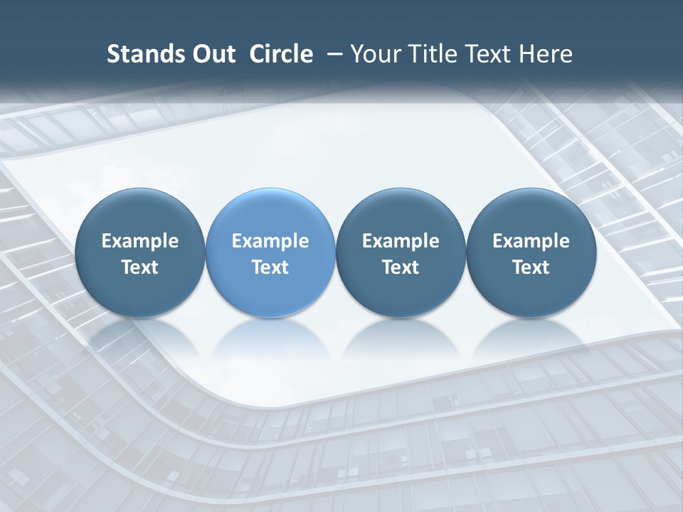 A Blue Building Powerpoint Presentation Template PowerPoint Template