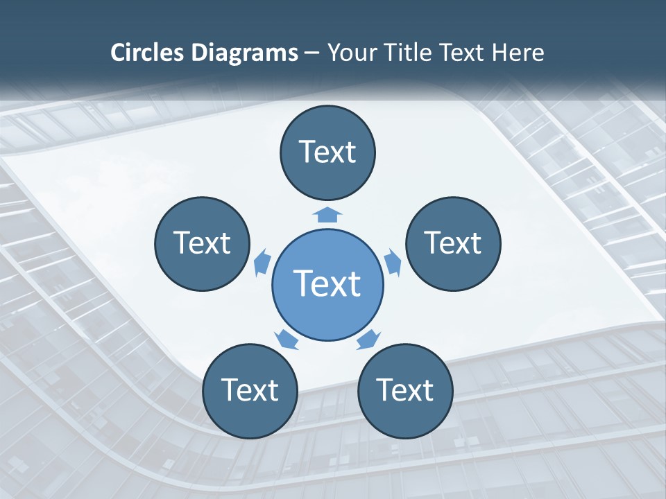 A Blue Building Powerpoint Presentation Template PowerPoint Template