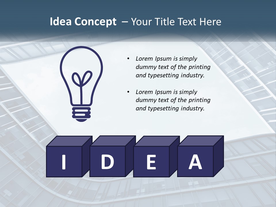 A Blue Building Powerpoint Presentation Template PowerPoint Template