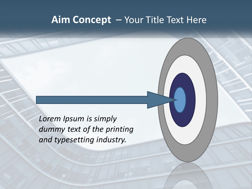 A Blue Building Powerpoint Presentation Template PowerPoint Template