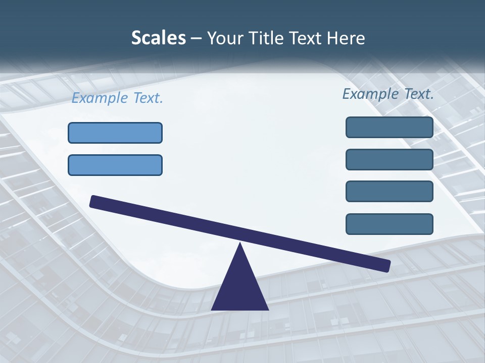 A Blue Building Powerpoint Presentation Template PowerPoint Template