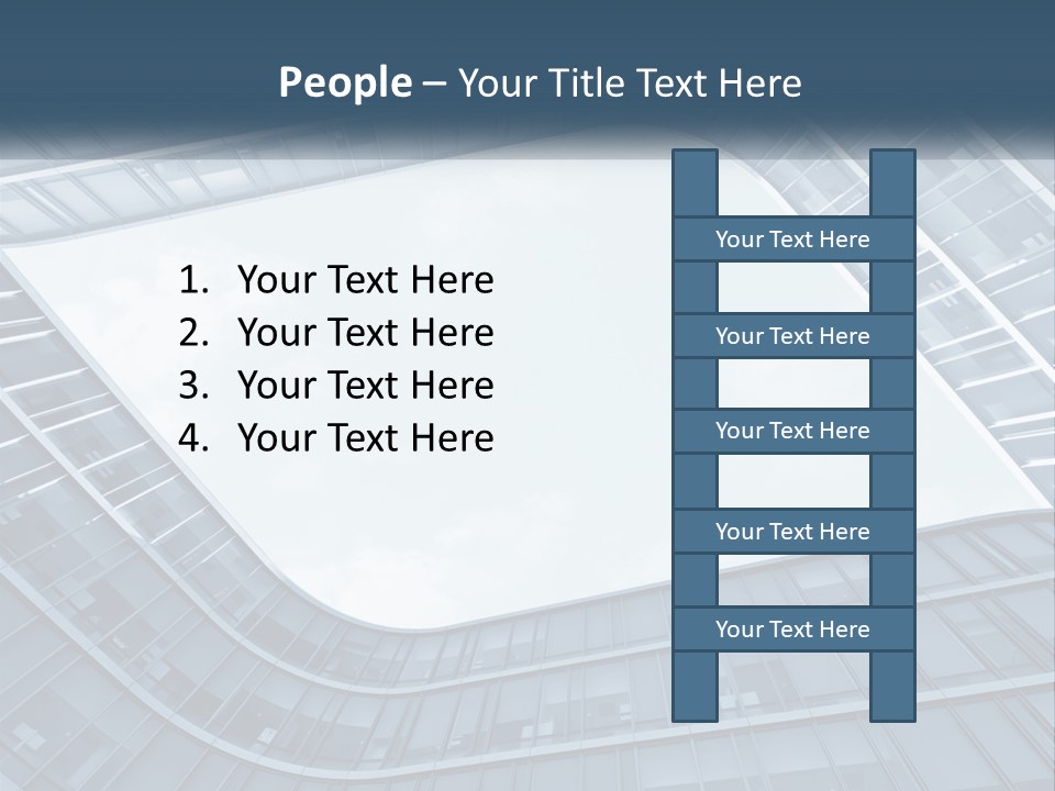 A Blue Building Powerpoint Presentation Template PowerPoint Template