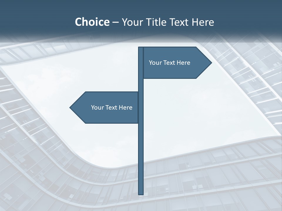 A Blue Building Powerpoint Presentation Template PowerPoint Template