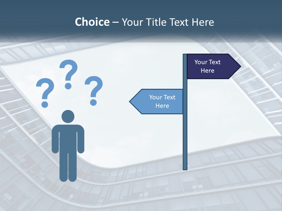 A Blue Building Powerpoint Presentation Template PowerPoint Template