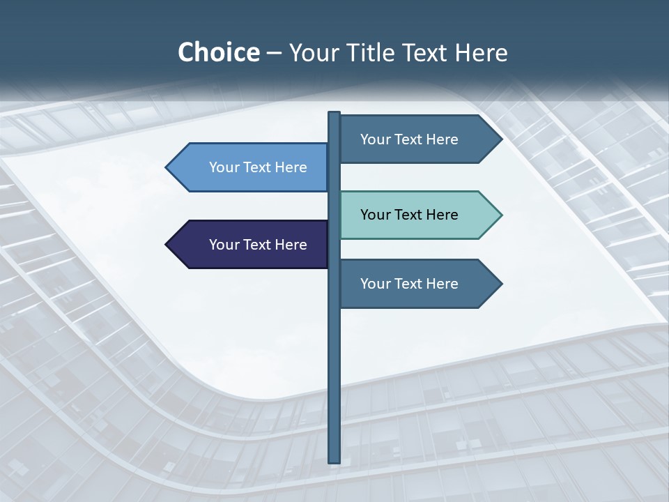 A Blue Building Powerpoint Presentation Template PowerPoint Template
