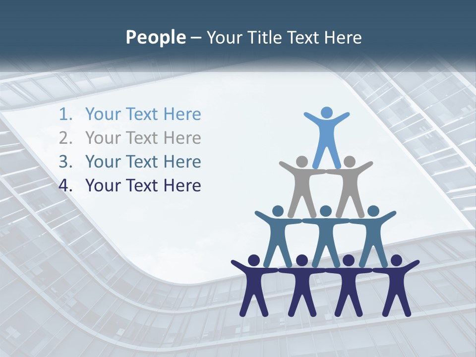 A Blue Building Powerpoint Presentation Template PowerPoint Template
