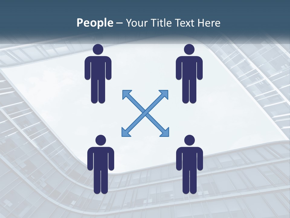 A Blue Building Powerpoint Presentation Template PowerPoint Template