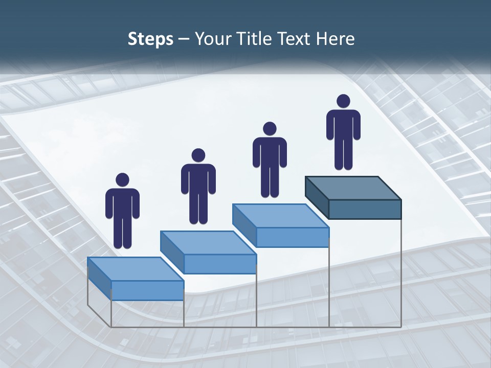 A Blue Building Powerpoint Presentation Template PowerPoint Template