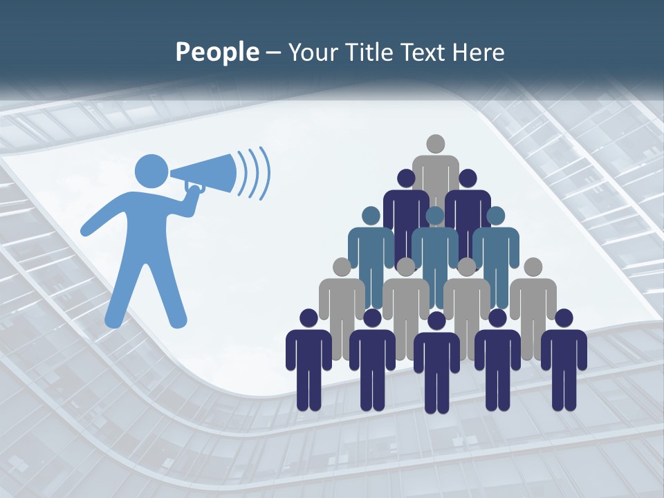 A Blue Building Powerpoint Presentation Template PowerPoint Template