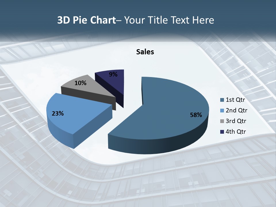 A Blue Building Powerpoint Presentation Template PowerPoint Template