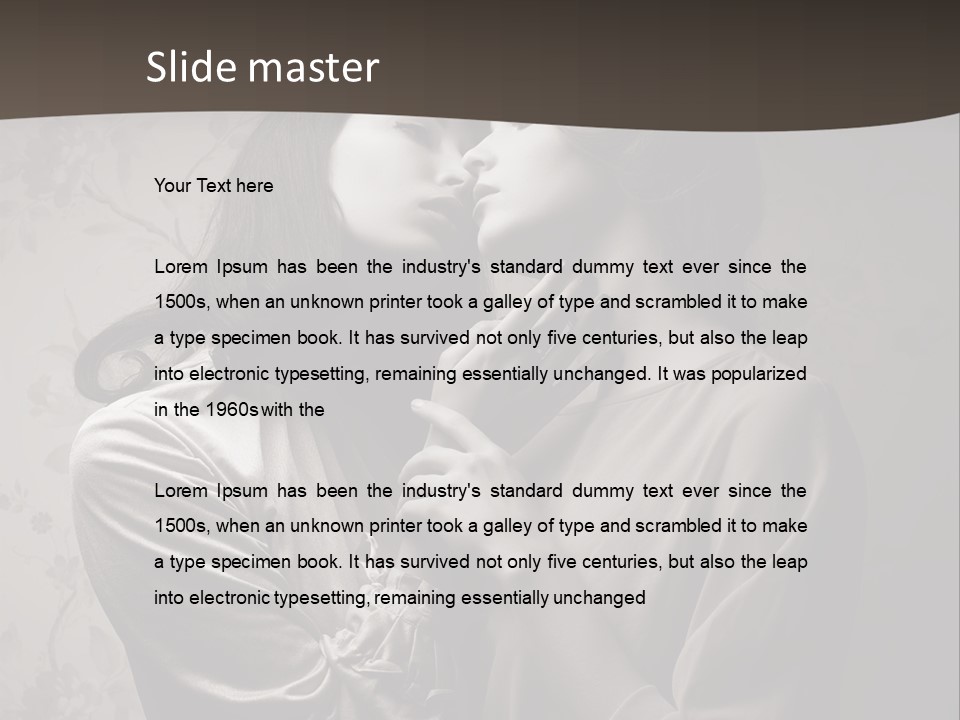 Two Women Are Touching Each Other With Their Hands PowerPoint Template